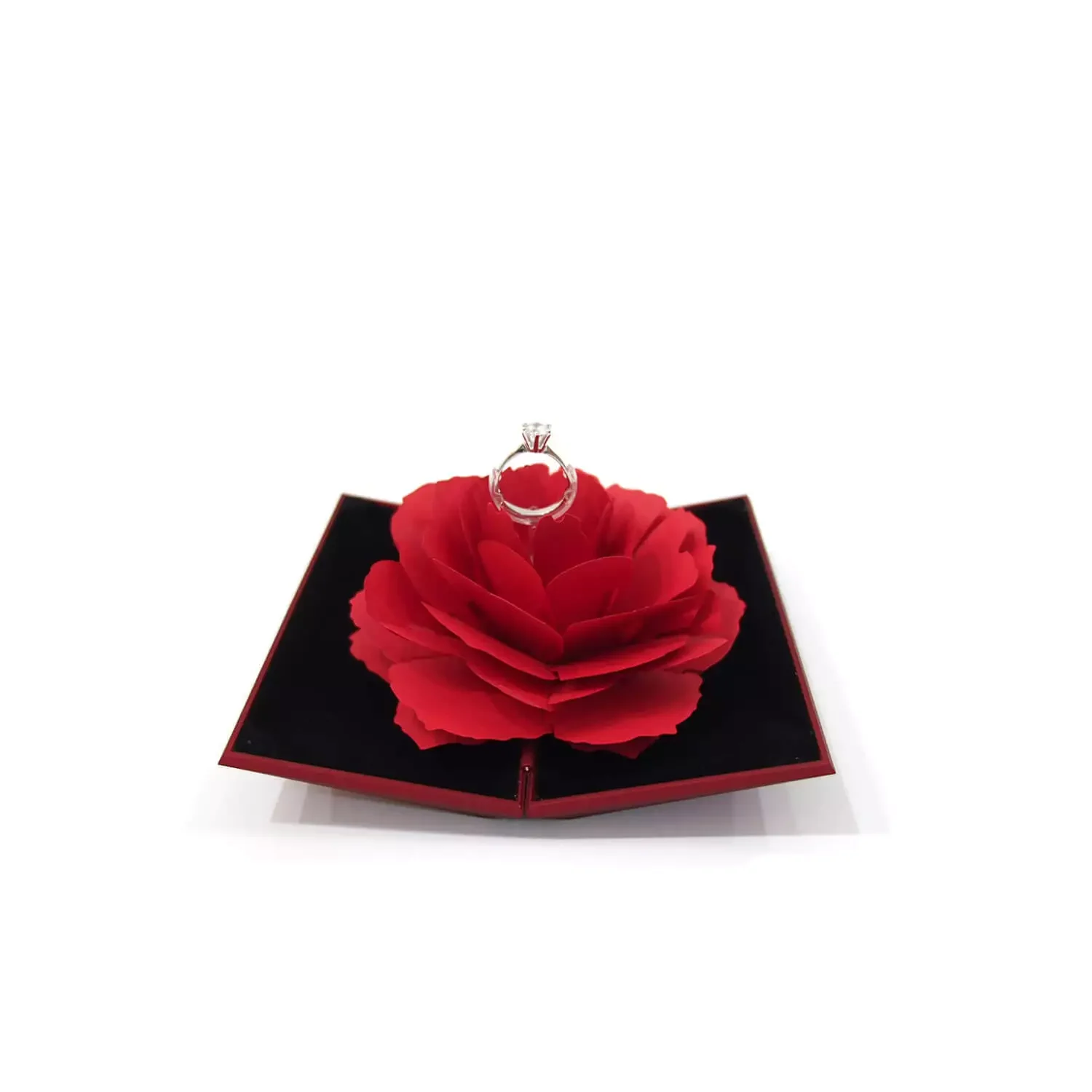 delphine ring box red opening