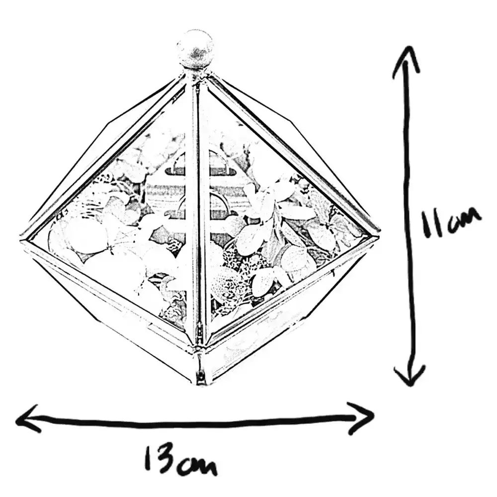 Flynn Glass Ring Box dimensions