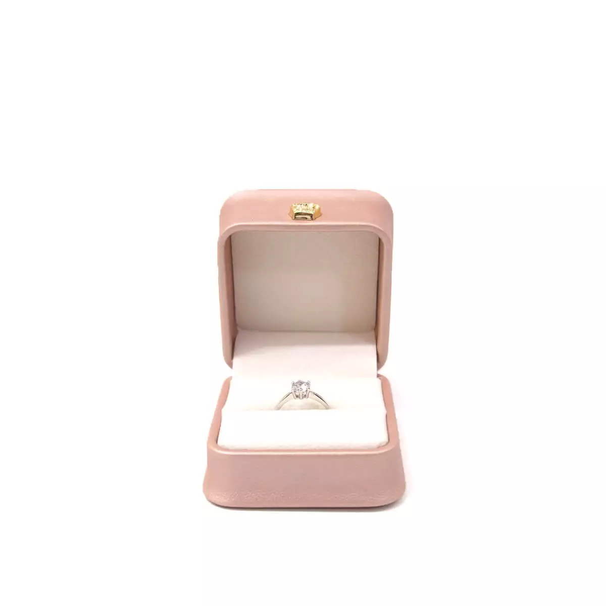 posie ring box in pink opening
