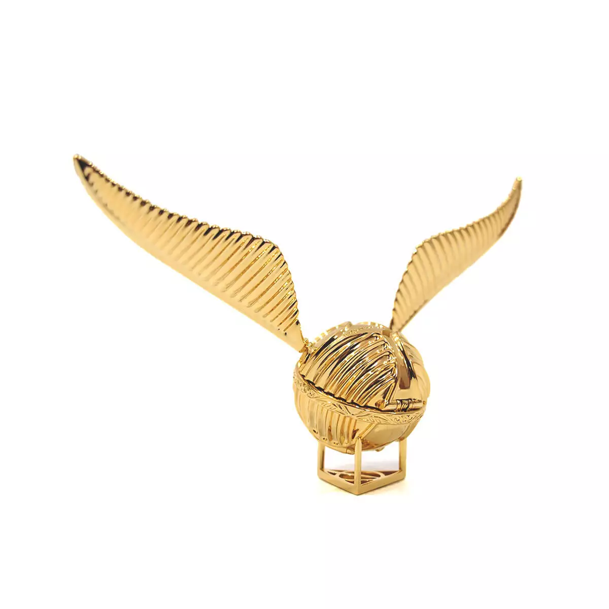 golden snitch ring box with gold wings left side view
