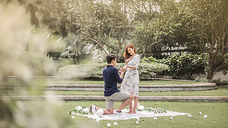 hort park singapore wedding proposal