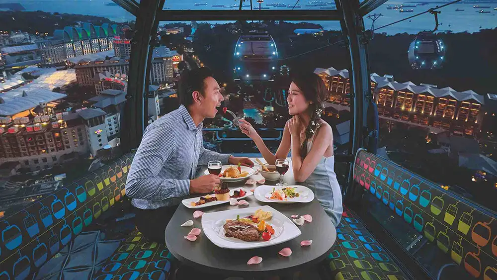 sky dining wedding proposal
