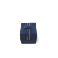 valentina ring box in blue one ring slot