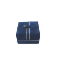 valentina ring box in blue two ring slots