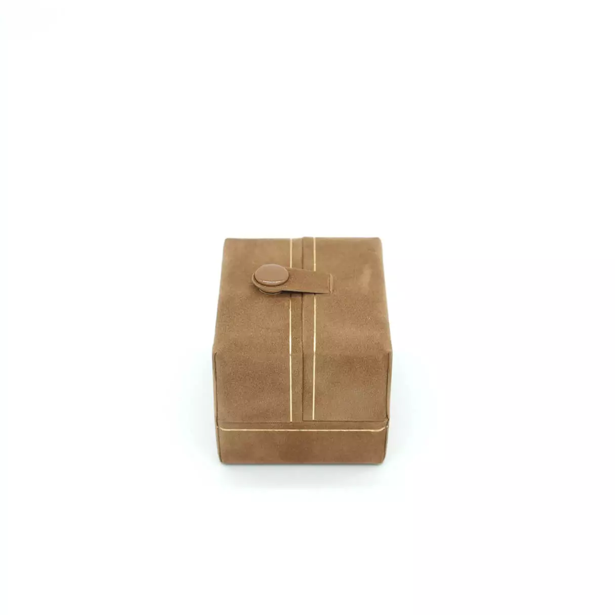 valentina ring box in brown one ring slot