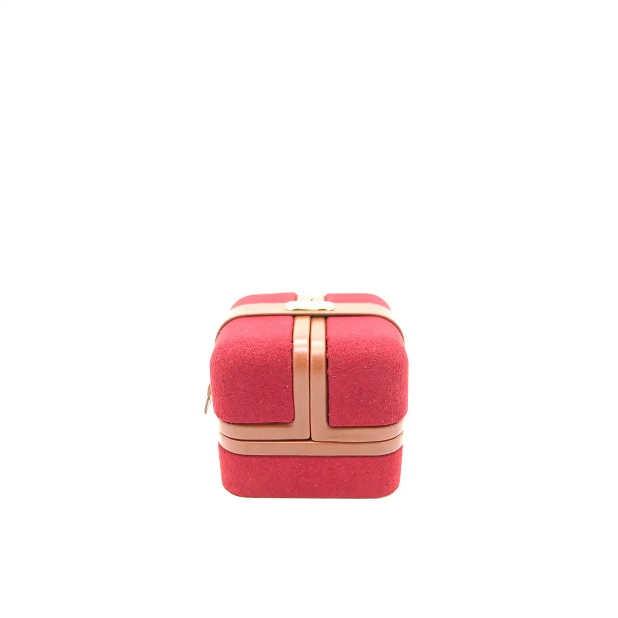 valerie ring box in red front view
