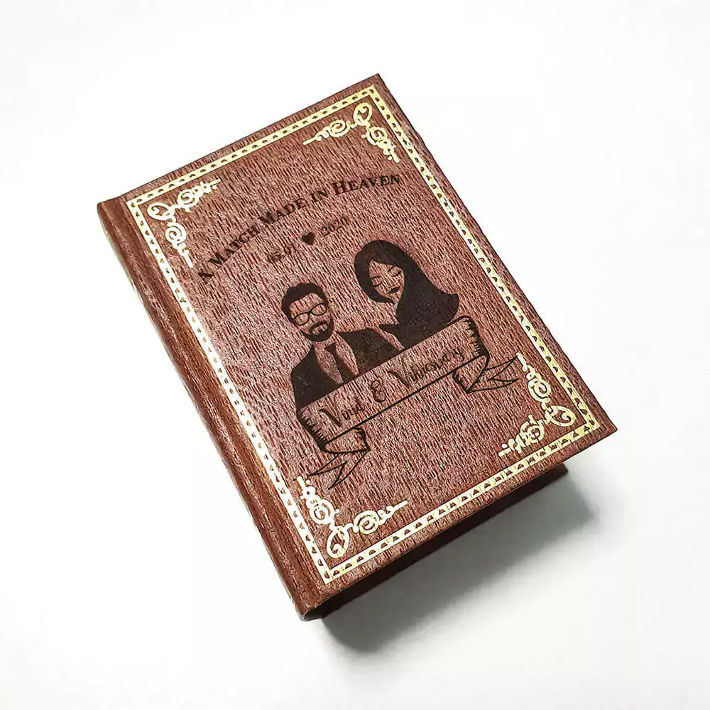 engraved front design The Book of Rowling Ring Box